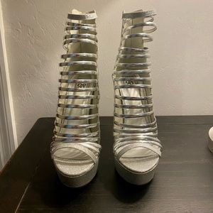 Silver heels